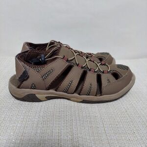 Eddie Bauer Blakely Sandals‎ Womens 7M Brown Leather Fisherman Pull On